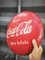 Round Coca Cola Button Sign, 1950s 2