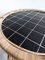 Round Black Tiled Rattan Coffee Table, 1960s, Image 2