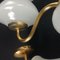 Golden Metal and Opal Glass Sconces, 1970s, Set of 2 8