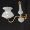 Golden Metal and Opal Glass Sconces, 1970s, Set of 2 7