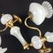 Golden Metal and Opal Glass Sconces, 1970s, Set of 2 6