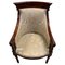 William IV Mahogany Armchair with Cream Damask Upholstery 4