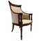 William IV Mahogany Armchair with Cream Damask Upholstery 5