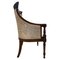 William IV Mahogany Armchair with Cream Damask Upholstery 7