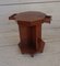 Art Deco Octagonal Reading Table with Two Shelves and Drawers, 1930s 11
