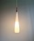 Scandinavian Suspension in White Opaline Glass & Teak by Uno & Östen Kristiansson for Luxus, 1960s, Image 2