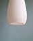 Scandinavian Suspension in White Opaline Glass & Teak by Uno & Östen Kristiansson for Luxus, 1960s, Image 6