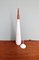 Scandinavian Suspension in White Opaline Glass & Teak by Uno & Östen Kristiansson for Luxus, 1960s, Image 9