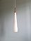 Scandinavian Suspension in White Opaline Glass & Teak by Uno & Östen Kristiansson for Luxus, 1960s, Image 13