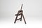 Italian Folding Table Easel in Wood and Brass, 1970s 7