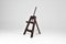 Italian Folding Table Easel in Wood and Brass, 1970s 2