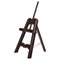 Italian Folding Table Easel in Wood and Brass, 1970s 1