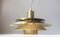 Vintage Danish Brass Tiered Pendant Lamp from Jeka, 1970s, Image 2