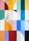 Natalia Roman, Checkered Spring Sunsets Triptych, 2025, Acrylic on Watercolor Paper 5