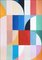 Natalia Roman, Checkered Spring Sunsets Triptych, 2025, Acrylic on Watercolor Paper 7