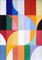 Natalia Roman, Checkered Spring Sunsets Triptych, 2025, Acrylic on Watercolor Paper 6