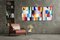 Triptyque Natalia Roman, Damier Spring Sunsets, 2025, Acrylique sur Papier Aquarelle 2