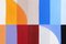 Natalia Roman, Checkered Spring Sunsets Triptych, 2025, Acrylic on Watercolor Paper 9