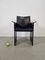 Korium Armchair in Black Leather by Tito Agnoli for Matteo Grassi, Italy, 1970s 7
