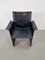 Korium Armchair in Black Leather by Tito Agnoli for Matteo Grassi, Italy, 1970s 4