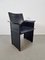 Korium Armchair in Black Leather by Tito Agnoli for Matteo Grassi, Italy, 1970s 3