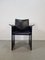 Korium Armchair in Black Leather by Tito Agnoli for Matteo Grassi, Italy, 1970s 10