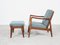Dänischer Midcentury Sessel mit Fußhocker aus Teak von Ole Wanscher für France & Søn, 2 . Set 3