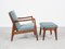 Dänischer Midcentury Sessel mit Fußhocker aus Teak von Ole Wanscher für France & Søn, 2 . Set 4