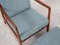 Dänischer Midcentury Sessel mit Fußhocker aus Teak von Ole Wanscher für France & Søn, 2 . Set 7