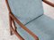 Dänischer Midcentury Sessel mit Fußhocker aus Teak von Ole Wanscher für France & Søn, 2 . Set 5