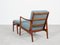 Dänischer Midcentury Sessel mit Fußhocker aus Teak von Ole Wanscher für France & Søn, 2 . Set 2