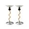 Italian Steel and Brass Candlesticks, 1970s, Set of 2, Image 1