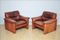 Mid-Century Ledersessel, 1970er, 2er Set 2