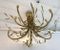 Chandelier en Laiton, Italie, 1980s 4