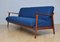 Ausziehbares Sofa in Marineblau, 1960er 2