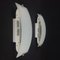 Sconces in Frosted Glass and Metal from Keria, France, 1990s, Set of 2 1