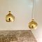 Löken Pendant Lamps in Brass by Helge Zimdal for Falkenbergs, Sweden, 1960s, Set of 2, Image 1