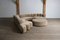 Sofá modular de terciopelo beige de Hans Hopfer para Roche Bobois, 1974. Juego de 5, Imagen 8