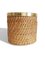 Hand-Woven Rattan and Brass Basket Planter, Italy, 1960s 7