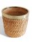 Hand-Woven Rattan and Brass Basket Planter, Italy, 1960s 2