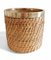 Hand-Woven Rattan and Brass Basket Planter, Italy, 1960s 4