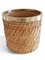 Hand-Woven Rattan and Brass Basket Planter, Italy, 1960s 6
