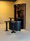 Bar de cócteles Mid-Century de madera nudosa y lacada en negro, Imagen 3