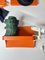 German Orange Plastic Wall Cabinet with 4 Mirrors, Coat Racks & Shelves, 1960s, Set of 14, Image 3
