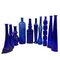 Vintage Collection Decorative Cobalt Blue Glass Bottles, Set of 10, Image 1