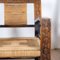 Neo-Basque Carved Armchairs in Straw and Oak, 1940s, Set of 3, Image 14