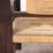 Neo-Basque Carved Armchairs in Straw and Oak, 1940s, Set of 3, Image 17