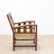 Neo-Basque Carved Armchairs in Straw and Oak, 1940s, Set of 3, Image 6