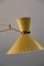Lámpara francesa vintage amarilla de René Mathieu para Lunel, Imagen 7