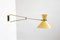 Französische Vintage Lampe in Gelb von René Mathieu für Lunel 1